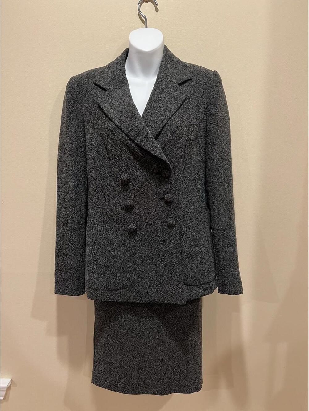 Emporio Armani Womens Suit/Skirt Gray Italy Tailored 42